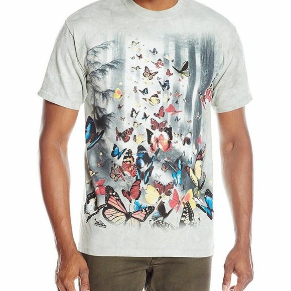 The Mountain Butterfly Butterflies Beautiful Forest Rainbow Insect T-Shirt S - Picture 4 of 7